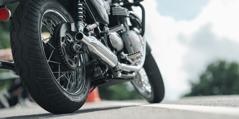 Motorcycle on a road
